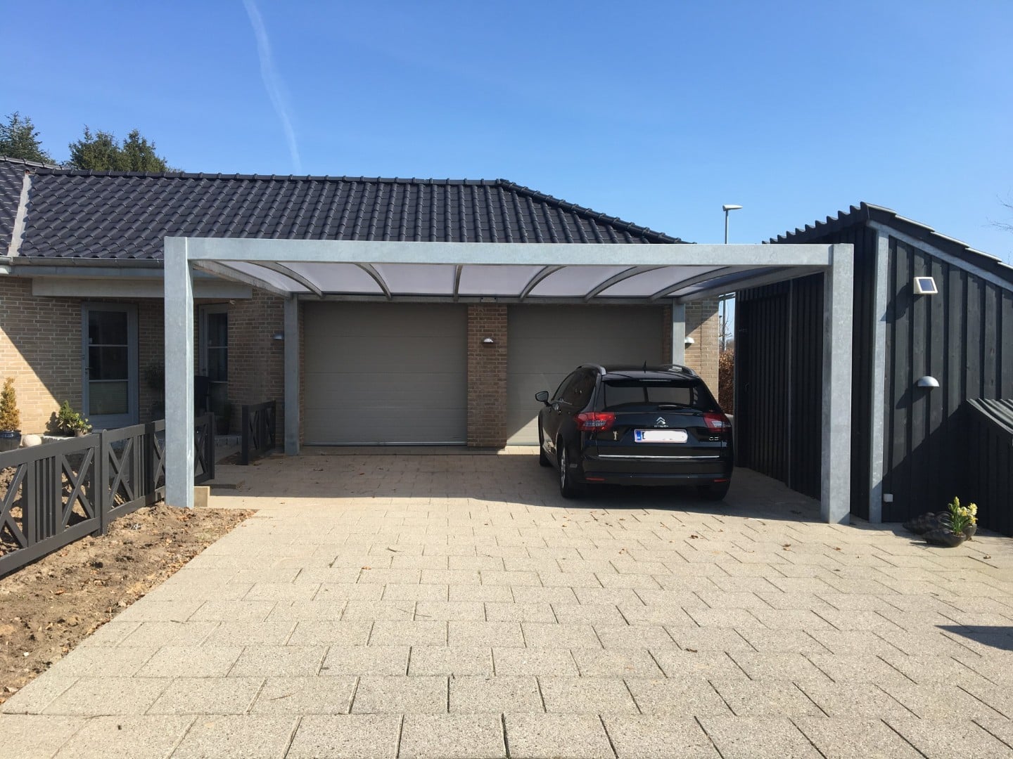 ny carport - dobbelt carport til 2 biler